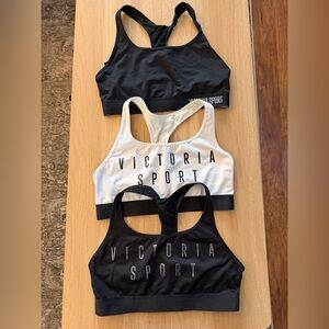 Victoria's Secret Sport Racerback Sports Bras - Black & White